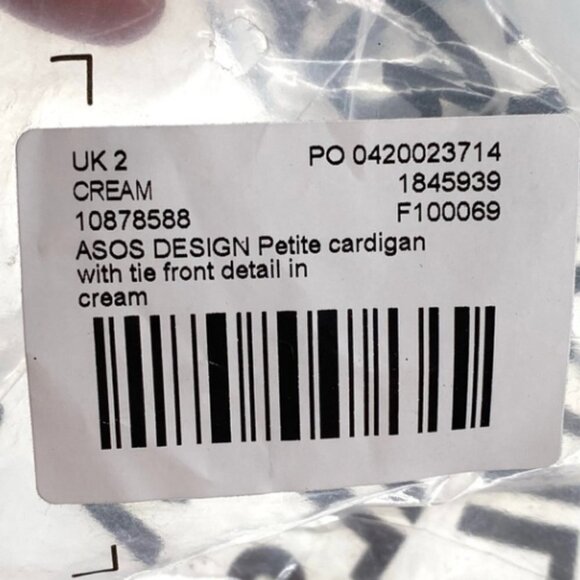 Asos Design Women's Cardigan with Tie Front Detail - 00 - Picture 7 of 8